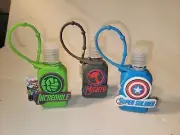 Hand Sanitation Set Avengers 3D Holder Marvel Thor Captain America Hulk NWT