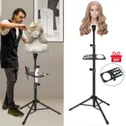 Wig Stand Tripod With Tray For Mannequin Head Wigs Making Kit