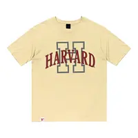 在飛比找Yahoo奇摩購物中心優惠-NCAA 短T 哈佛大學 卡其 紅大LOGO 棉 休閒 男女