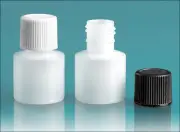 1/4 oz (7.5 ml) LDPE Squeezable Plastic Bottles w/Caps (200 count)