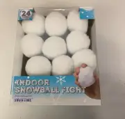The Original Fun Workshop 24 Pack Soft Indoor White Snowball Fight New In Box
