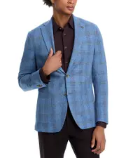Jack Victor Plaid Unstructured Regular Fit Sport Coat