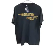 NEW Monster Cable Headphones Speakers Retro Style 2 Sided Black T Shirt Size XL
