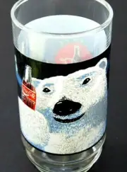 VINTAGE Coca-Cola Coke Drinking Glass Always Cool Polar Bear Coca Cola