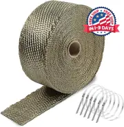 Cinta de calor de escape de titanio Rollo de envoltura térmica de autos 2'x50FT