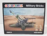 OCTOPBRICK Military Bricks 258PCS 2 Soldiers Figures Army Series Building Block