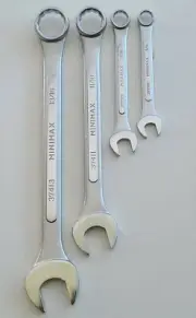 Combination Spanner Set 4pc, SAE 3/8" to 13/16" Drop Forged Steel, Minimax New