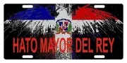 Republica Dominicana Flag License Plate Dominican Emblem Hato Mayor del Rey