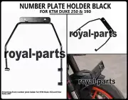 "NUMBER PLATE HOLDER, BLACK" FIT FOR KTM DUKE 250 & 390