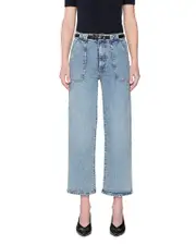 Frame The Modern Pocket Wide Leg Jeans in Charge