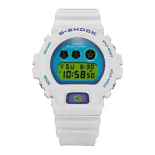 【CASIO 卡西歐】G-SHOCK 經典系列 運動電子錶 白 DW-6900RCS-7_50mm