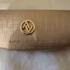 Adrienne Vittadini Light Brown Clamshell Glasses Case with AV Logo