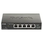 D-Link DGS-1100-05P, 5-Fast Ethernet Switch, Unmanaged, 24W, RJ45 Base-T, Black