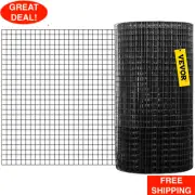 1x1inch Hardware Cloth 16 Gauge Black Vinyl Coated Welded Fence Mesh 48'' x 50'