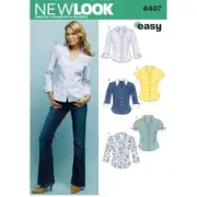 Sewing Pattern 6407 Misses Tops Size A 10-12-14-16-18-20-22