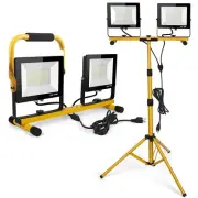 HBN 18000 Lumen LED Work Lights W/ Stand,2 Adjustable Head Waterproof Lamp 6500K