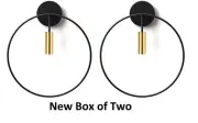 Modo Lighting Modern Wall Sconces Lighting Gold Round Wall Mount Light Box of 2