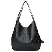 Vegan Leather Big Capacity Simplicity Tote Bag