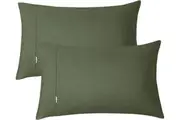 Vintage Washed 100% Cotton Sheet Set with 1 Pillowcases - Khaki Green - Single