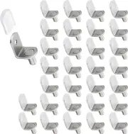 50 Pcs Shelf Support Pegs, 1/4 Inch Metal Shelf Pins for Wood Shelves Adjustable