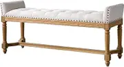 Bed End Bench Art Simple Bench Vintage Oak Bedside Stool Rural European Living Room Shoe Change Sofa Bench Bedroom Bench