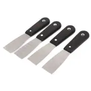 38mm Width Metal Blade Plastic Handle Drywall Painting Tool Putty Scraper 4pcs