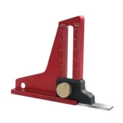 Hand Height Rule Aluminum Depth Measuring Gauge Double Scale for Woodworking