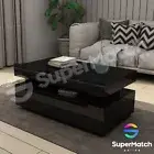 Modern 4 Drawers High Gloss Coffee Table Storage Living Room Furniture Black New