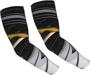 [FHEDVBN] Piano Key Arm Sleeves Compression Arm Covers for Men Women Outdoor Sun Sleeves Cooling Sports Sleeve, Black