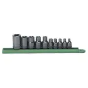 GearWrench 80582 1/4", 3/8" and 1/2" Drive External Torx Socket Set, 10 Pieces