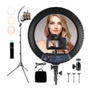 Dimmable LED 18" Selfie Ring Light w/ Stand & Remote for Camera & Smartphones