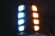 2PCS Daytime Running Lamp Fog Light 3 Color With Turn For Honda Civic Type R 2018-2022