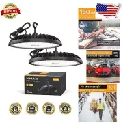 2 Pack 200W LED High Bay Lights - 30000 lm, Waterproof for Commercial Use