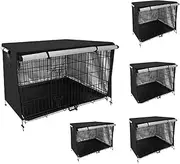 5 Set Dog Crate Cover - Dog Enclosure Shield, Breathable Pet Crate Cage | Universal Coated Cat Cage Shelter, Easy Installation Insulated Kennel for Cats, Dogs, Pets 25x18.9x19.69* 311x20x20.87 Inches
