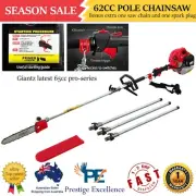 65cc Pole Chainsaw 12in Chain Saw Petrol 5.6m Long Reach Extension Poles Kit NEW