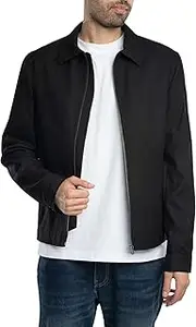 [TED BAKER] Men's Henry J Wool Blend Harrington Jacket, Black