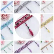 11 Meters Crystal Beads Curtain Tassel Trim Pendant Ribbon Fringe Sewing Crafts