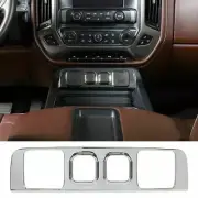 Chrome ABS Power & USB Socket Panel Trim Cover For Chevrolet Silverado 2014-2018 (for: Chevrolet)