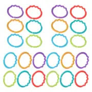 24 Pcs Finger Connecting Ring Newborn Baby Toy Connector Rings Molar