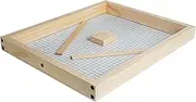 DECOHS 10 Frame Bee Hive Candy Board- Pine Wood Winter Candy Board for Beehive- Bee Candy Feeder Assembled for Hives Supplies (20 x 16.5 x 2 Inch)