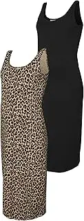 [MAMALICIOUS] Mama Licious Female Dress MLMIA AOP SL JRS MIDI Dress 2-P E. A., Black