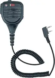 BTECH QHM22D Dual Push-to-Talk (PTT) Speaker Mic, Platinum Series IP54 Rainproof Shoulder Mic for BaoFeng, BTECH, Kenwood Radios
