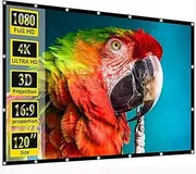 for Home Theater Cinema Indoor Outdoor Backyard Pa Projector Screen 150 Inch Portable Foldable Soft High Density White Wrinkle-Free Indoor Outdoor Projector Movies Scree