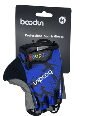 Boodun Professional Sports Gloves Cycling Gym Golf Fishing Sailing Blue Youth M