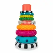 Different Sizes & Textures Chunky Colorful 9-pc Baby Stacking Rings Toy Set