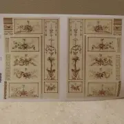 Dollhouse Miniatures "Minuet" Wallpaper Panels by MiniGraphics (1 sheet)