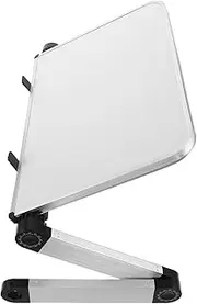 jojofuny Foldable Laptop Stand for Desk Adjustable Height Riser with Cooling Design Ergonomic Laptop Holder for Home Office Workstations Enhances Comfort and Airflow Elegant Aesthetic