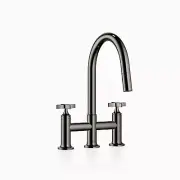Dornbracht VAIA Three-hole bridge mixer Pull-down with spray 19875809-19 Dark C