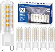G9 Led Bulb Warm White, 3W, 350LM, 2700K, Equivalent to 30-40W Halogen, No Flicker, Non-Dimmable, 360°Beam Angle, AC 220-240V, Bi-pin Ceramic Base G9 Led Light Bulbs for Home Lighting-6Pcs