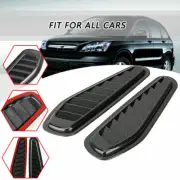 2Pcs Car Universal Decorative Air Flow Intake Hood Scoop Vent Bonnet Cover